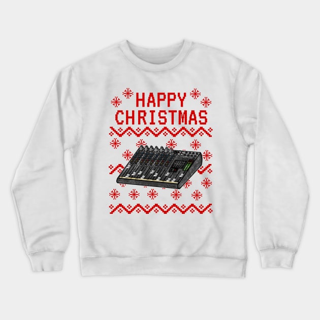 Sound Engineer Ugly Christmas Music Producer Musician Crewneck Sweatshirt by doodlerob